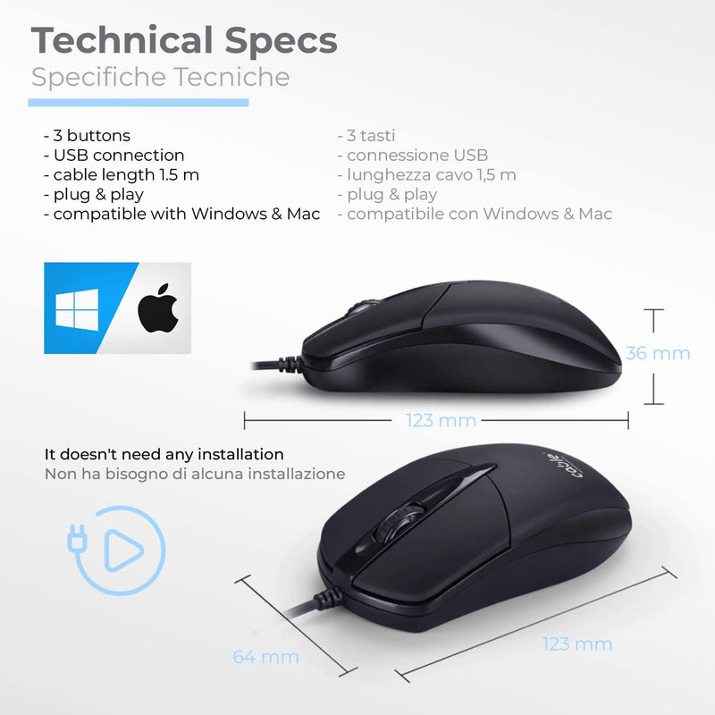 Kit Tastiera e Mouse USB