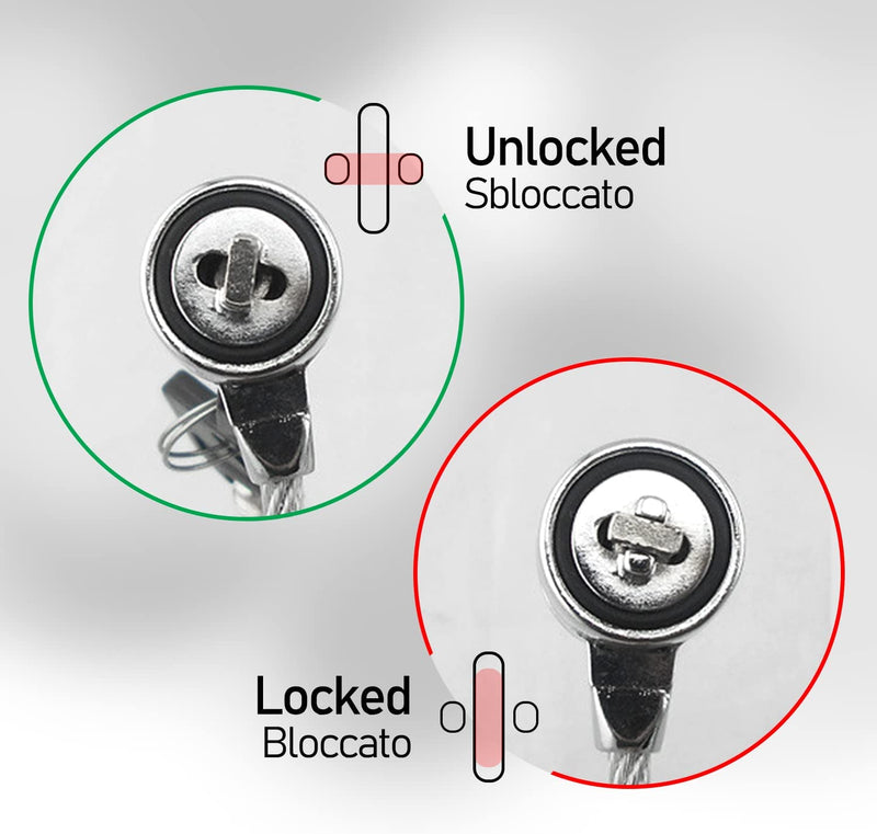 Cavo di Sicurezza Acciaio antifurto 110 cm per Notebook