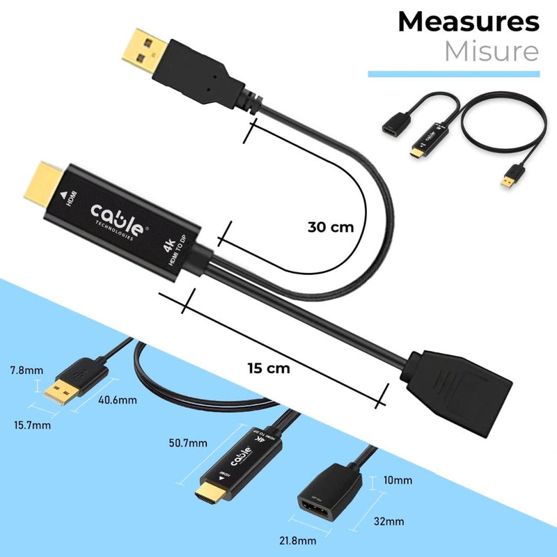 Adattatore da HDMI a DisplayPort 4K