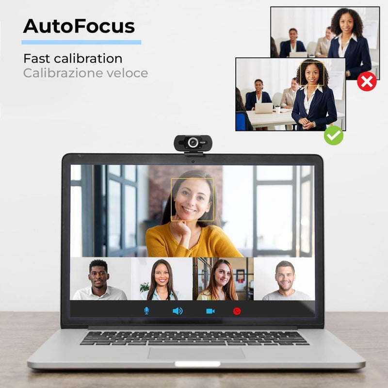 Webcam PC con Microfono Full HD 1080p