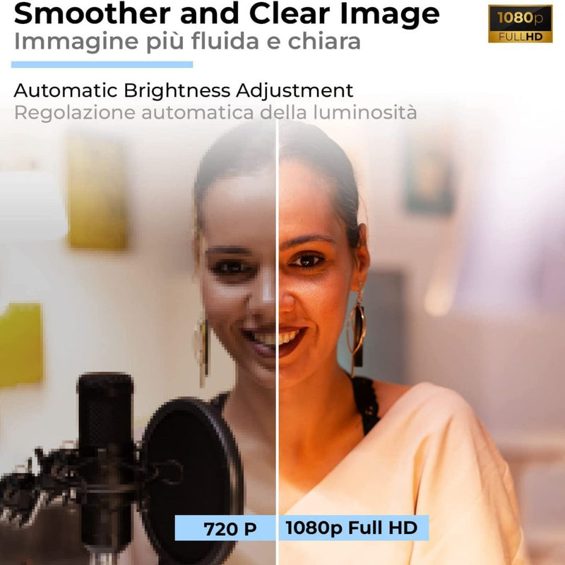 Webcam PC con Microfono Full HD 1080p