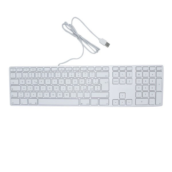 Wired Aluminum Keyboard Matias Silver - Cable Technologies