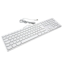 Wired Aluminum Keyboard Matias Silver - Cable Technologies