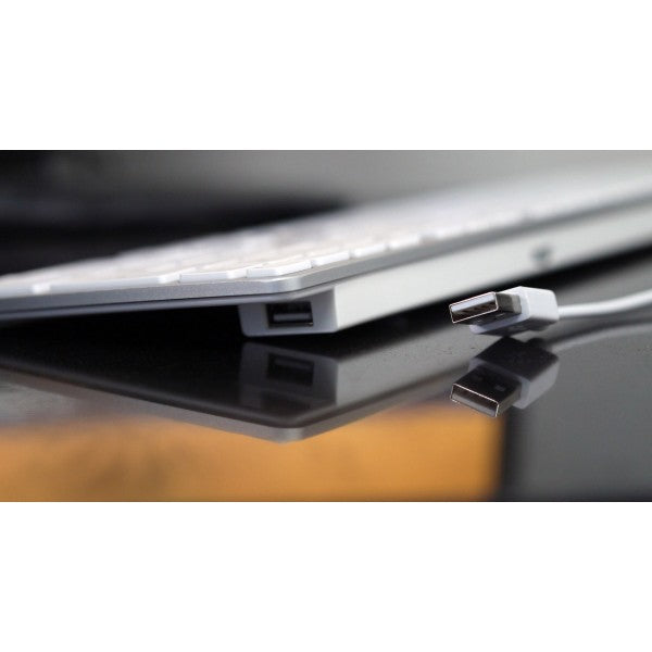 Wired Aluminum RGB Backlit Keyboard Silver - Cable Technologies